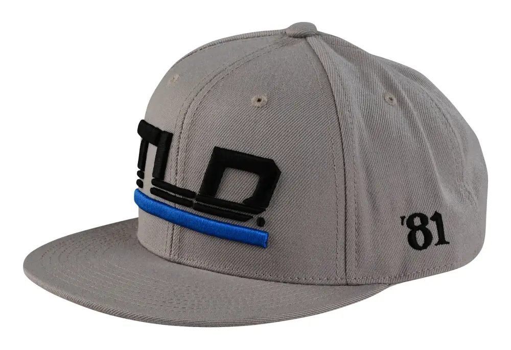 Troy Lee Designs Jockey Snapback Speed Gris con Cartucho Magnético y USB
