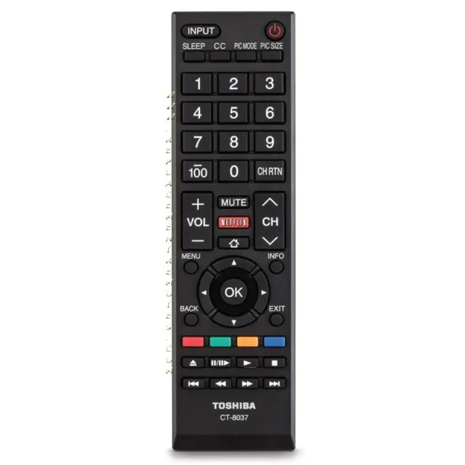 Vintage Restaurado de Gama Alta Control remoto para TV Toshiba CT8037