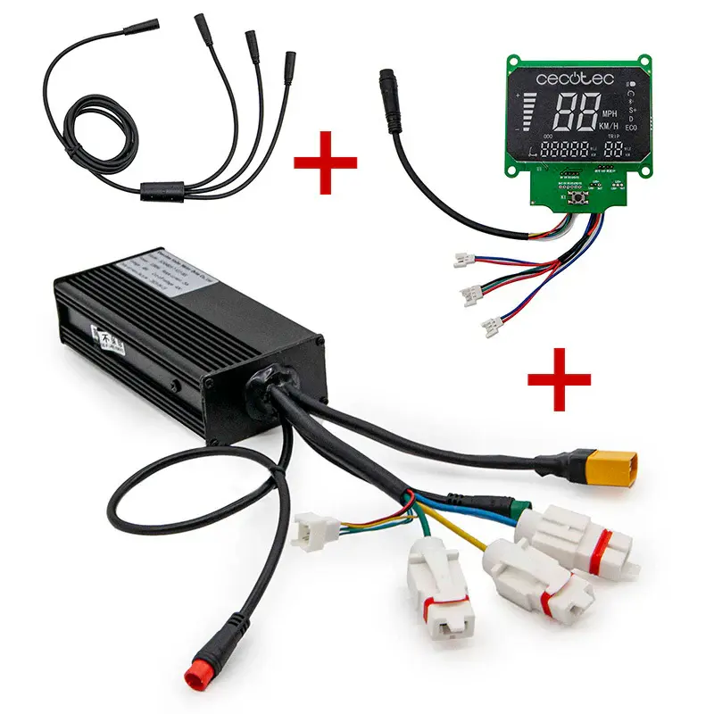 Vintage Restaurado de Gama Alta Kit controladora + pantalla 48V 1200W para Cecotec Bongo Z (Conector XT90)