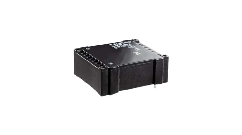 Transformador de PCB, 2 x 21V, 1 Salida , Montaje en PCB, Potencia 10VA | BV UI 304 0173 Hahn