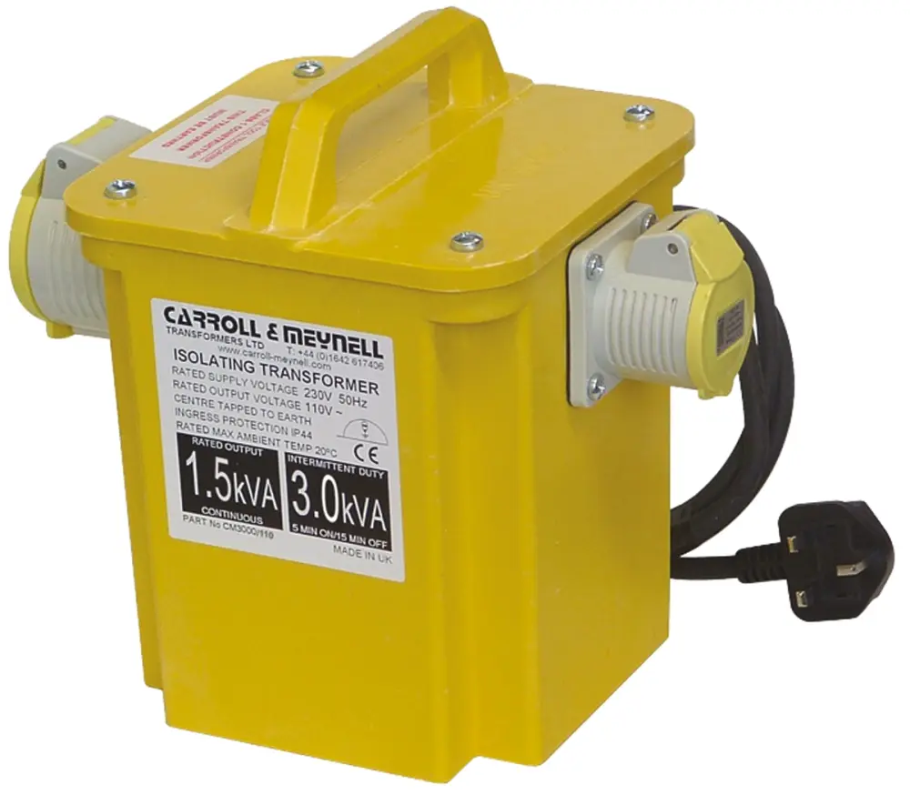 Transformador de aislamiento Carroll & Meynell CM3300/11, 1.65kVA, 230V ac, ±55V ac, CM, 1 fase Carroll & Meynell