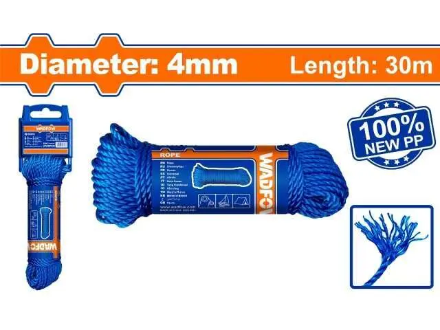 CUERDA 4MM X 30MT POLIPROPILENO WADFOW WRZ1304