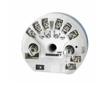Transmisor de temperatura Rosemount serie 644, rango temp: -40°C → 85°C, para mV, ohmios, RTD, termopar, 42,4 V dc | 6...