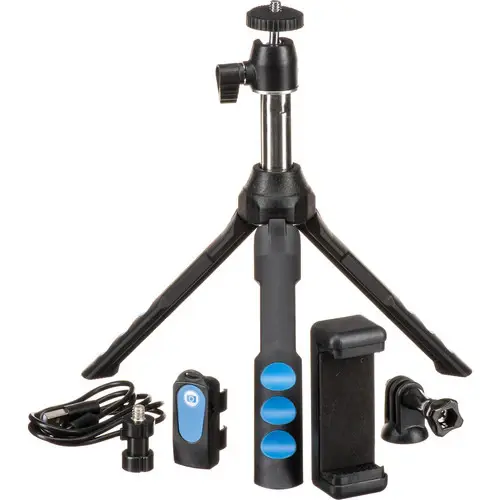 Vidpro MP-15 2--1 Mini-Trípode & Selfie Stick con Adaptador para Teléfono Incluido