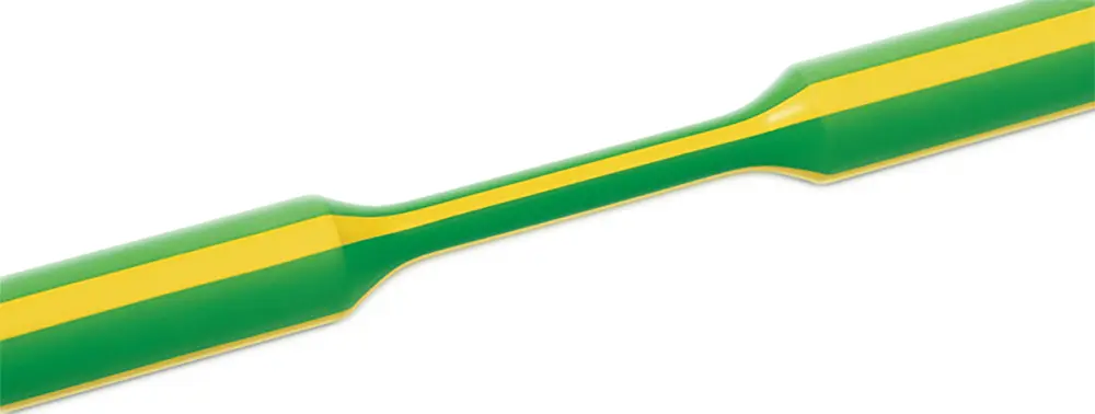 Tubo termorretráctil HellermannTyton de Poliolefina Verde/Amarillo, contracción 3:1, Ø 3mm, long. 30m | 333-30307 TF31-...