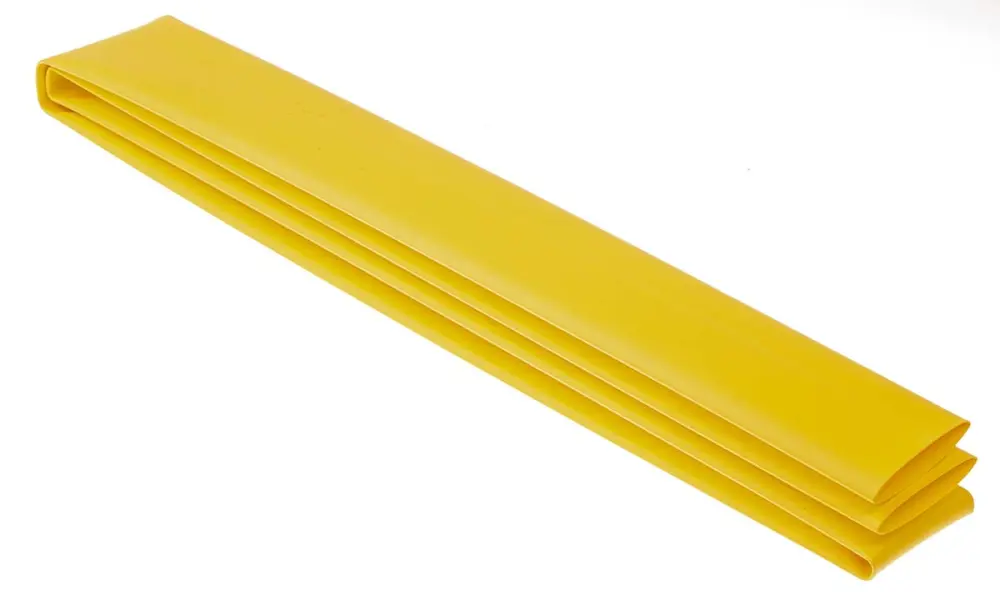 Tubo termorretráctil TE Connectivity de Poliolefina Amarillo, contracción 2:1, Ø 25.4mm, long. 1.2m | RNF-100-1-4-STK