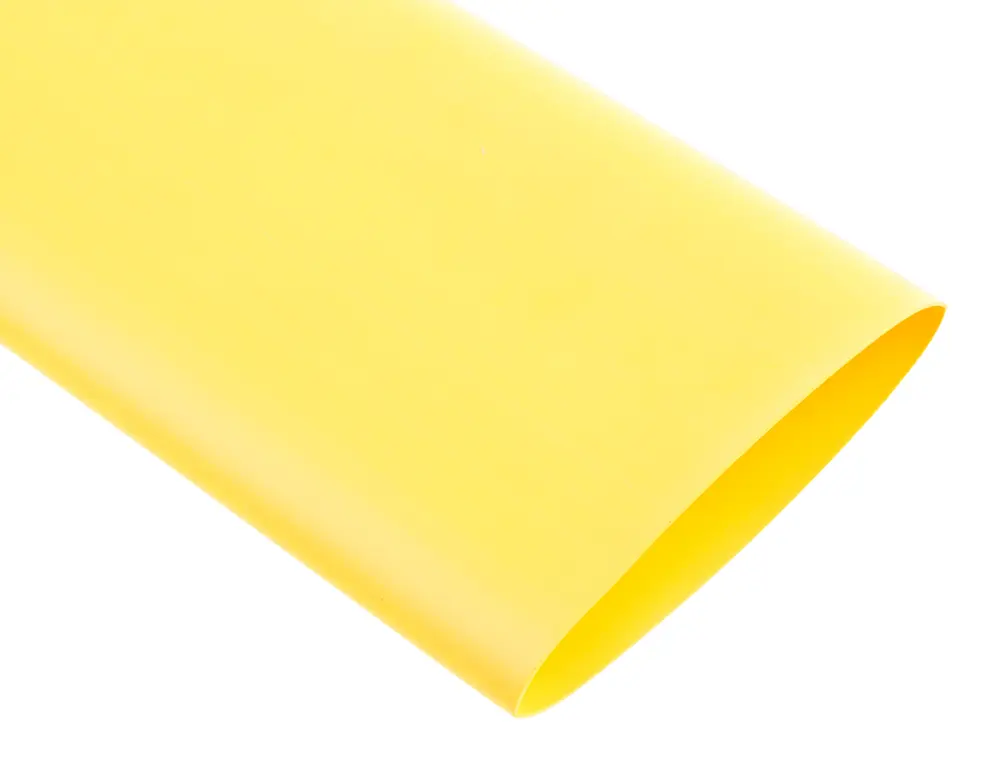 Tubo termorretráctil TE Connectivity de Poliolefina Amarillo, contracción 2:1, Ø 38mm, long. 1.2m | RNF-100-1-1/2-4-STK
