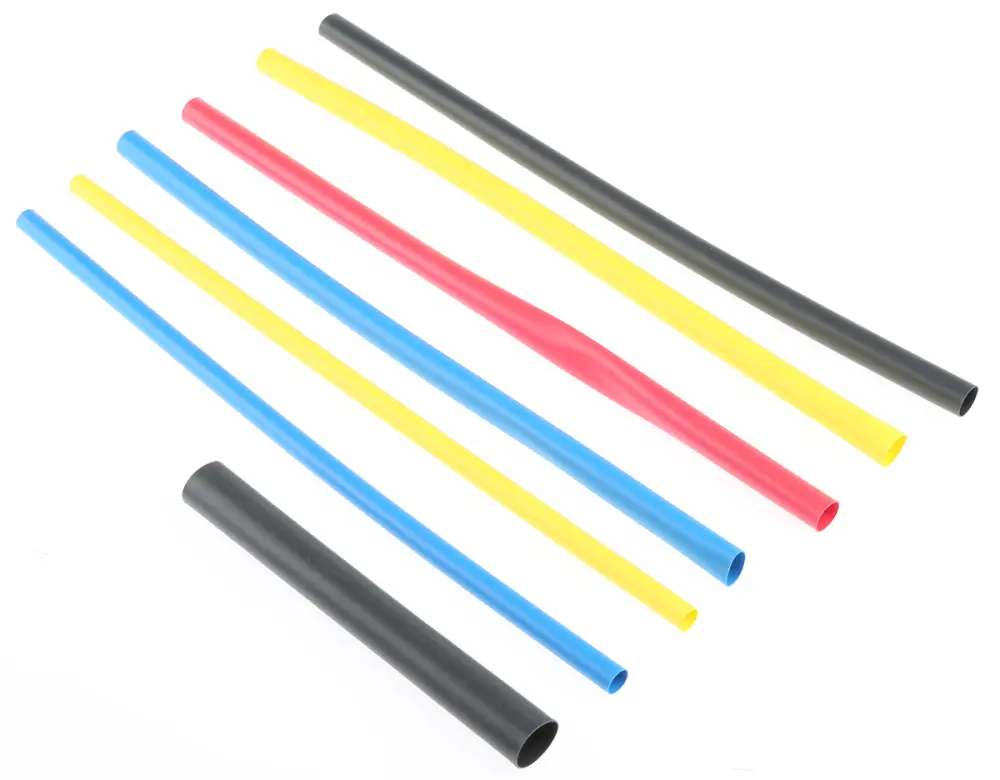Tubo termorretráctil TE Connectivity de Poliolefina Negro, contracción 2:1, Ø 2.4mm, long. Set | RNF 100 KIT