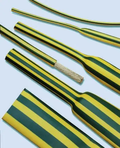 Tubo termorretráctil TE Connectivity de Poliolefina Verde/Amarillo, contracción 2:1, Ø 38mm, long. 1.5m | DCPT-38/19-45...