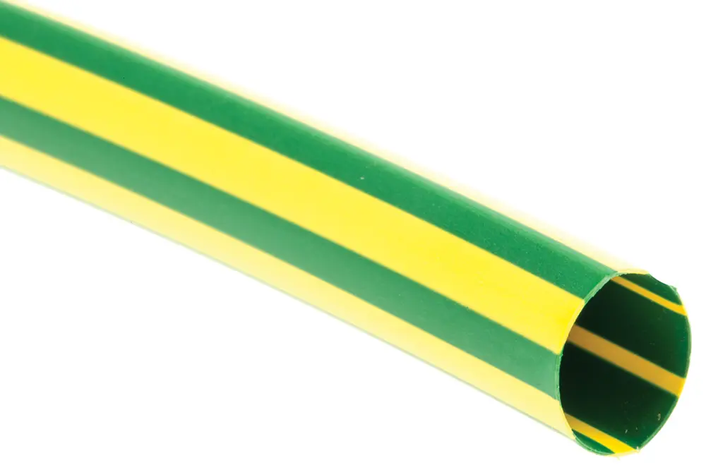 Tubo termorretráctil TE Connectivity de Poliolefina Verde/Amarillo, contracción 2:1, Ø 10mm, long. 1.5m | DCPT-10/5-45-...