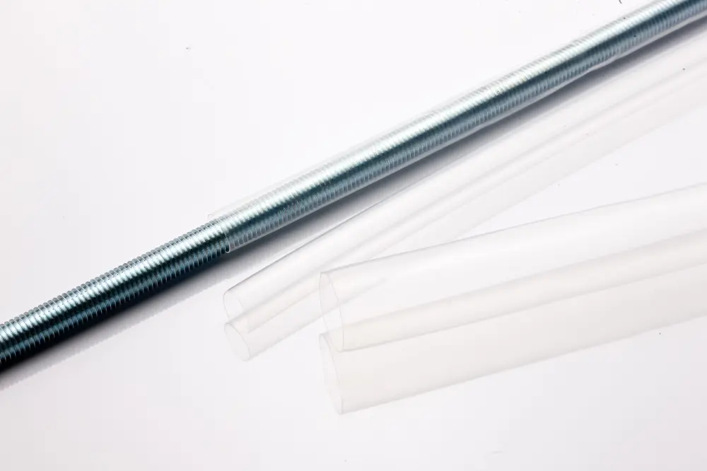 Tubo termorretráctil de Polifluoruro de vinilideno Transparente, contracción 2:1, Ø 4.8mm, long. 1.2m
