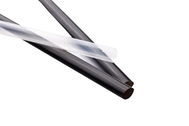 Tubo termorretráctil de Polifluoruro de vinilideno Transparente, contracción 2:1, Ø 9.5mm, long. 1.2m