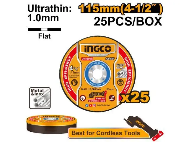 LATA DISCO X25 UNI 4 1/2" 115MM X 1.0M ULTRAFINO
