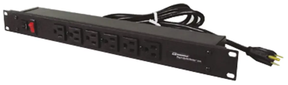 Unidad de distribución de potencia Wiremold, 6 conectores, Cable 4.6m, 15A, 120 V con protección RCD NEMA 5-15R