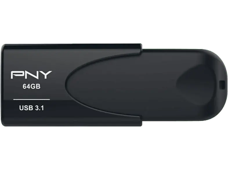 PNY Clé USB 3.1 Attache 4 64 GB Noir (PNYFD64GATT431) para Videovigilancia