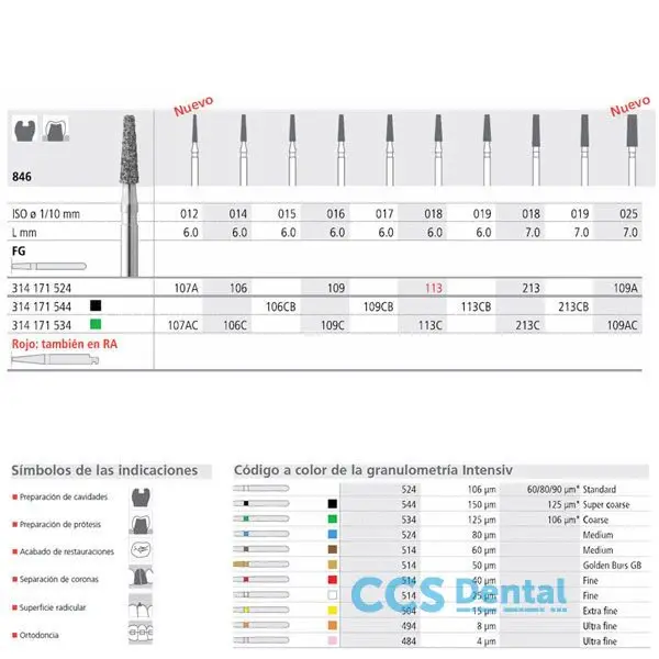 Fg 109/6 C 846-016 Fg Diam. Espeso 6Uds.