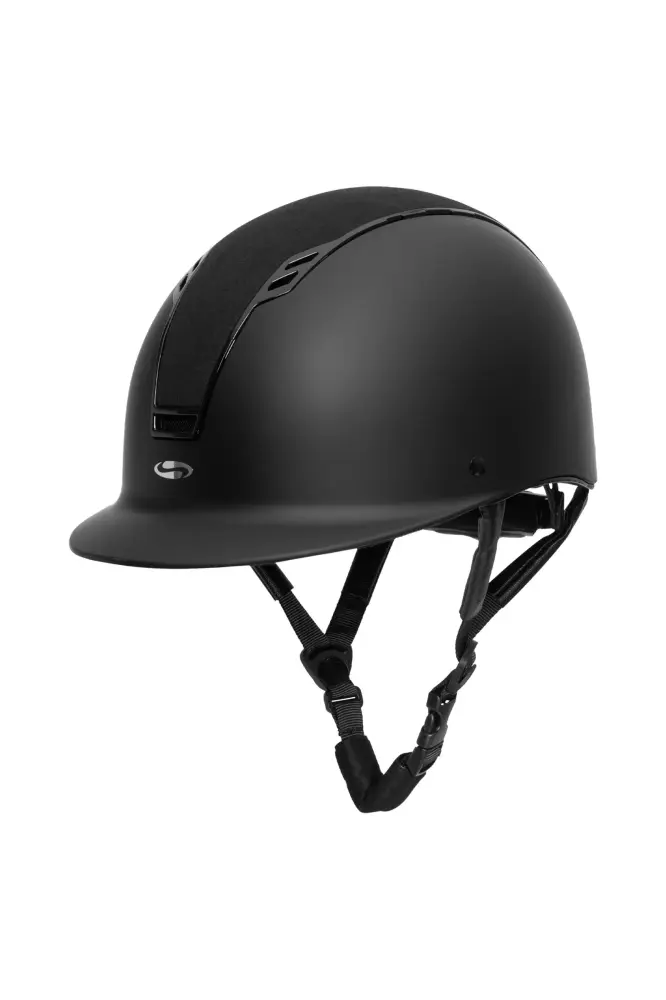 H22 Mat/Velvet casco de equitación Ébano 59-61