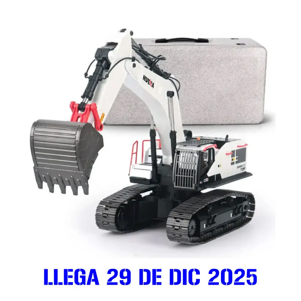 Huina 1594 Excavadora Hidráulica Control Remoto Escala 1:14