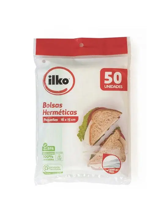 Ilko Bolsa Hermética Sandwich 15x16 cm 50 unid