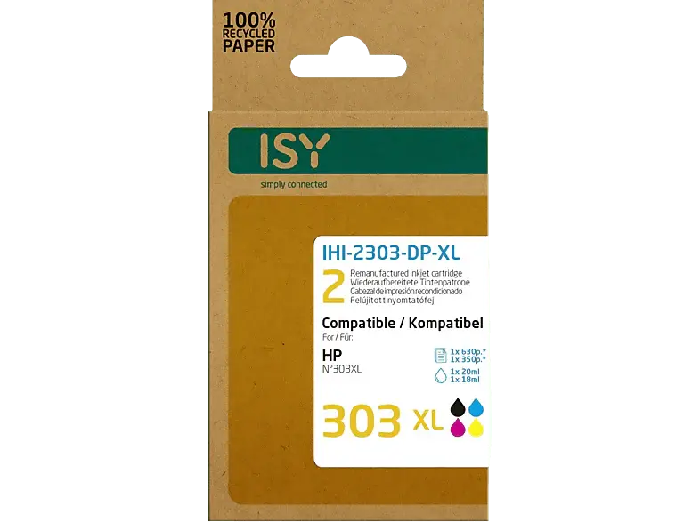 Trípode de Aluminio Ligero ISY Duopack 303XL Noir et Cyan / Magenta / Jaune