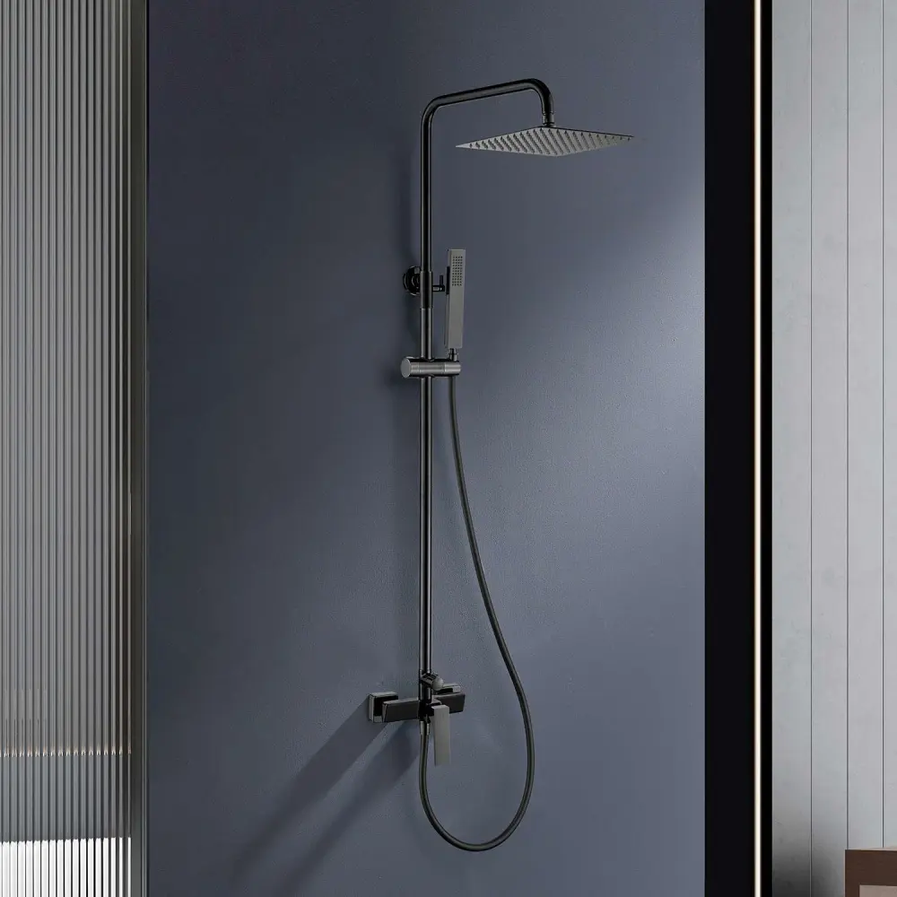 Trípode para Smartphone Columna de ducha monomando sky bath negro cristal serie infinite