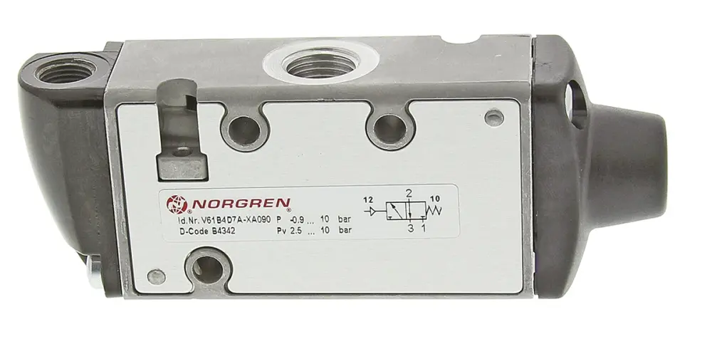 Electroválvula neumática Norgren, Serie V61, Rosca G 1/4, Función 3/2, Piloto/Resorte, 1300l/min | V61B4D7A-XA090