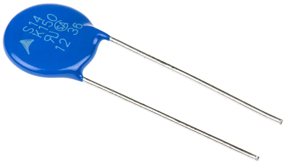 Varistor de óxido metálico EPCOS Standard, tensión de ruptura 240V, 50A, 40J, 750pF, dim. 15.5 (Dia.) x 4.4mm, paso | B...