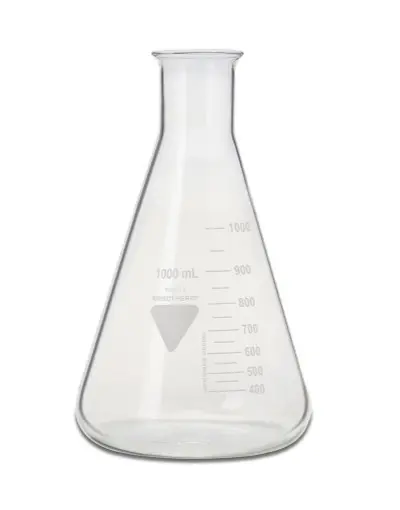Matraz de laboratorio , Vidrio de borosilicato, 1000ml
