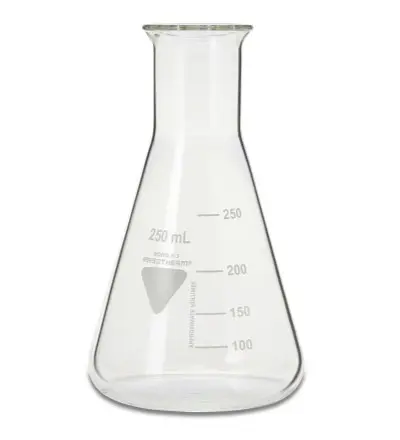 Matraz de laboratorio , Vidrio de borosilicato, 250ml