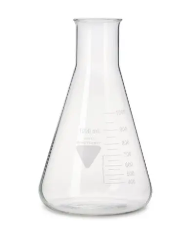 Matraz de laboratorio , Vidrio de borosilicato, 1L