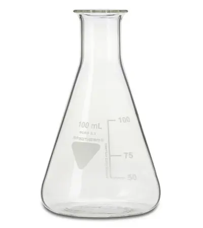 Matraz de laboratorio , Vidrio de borosilicato, 50ml