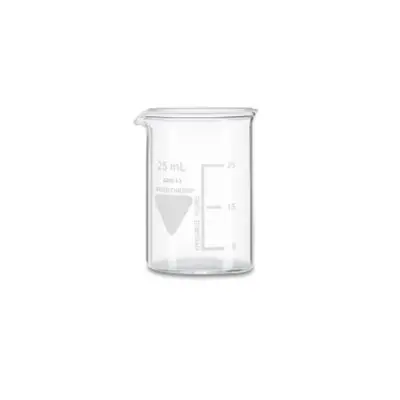 Vaso de precipitado , Vidrio de borosilicato, 25ml