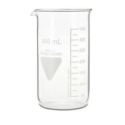 Vaso de precipitado , Vidrio de borosilicato, 400ml