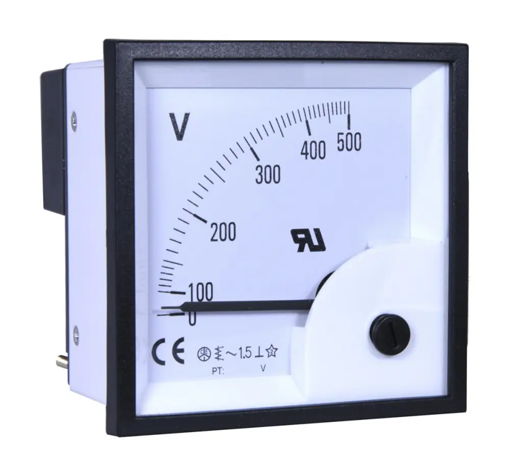 Voltímetro analógico AC , precisión ±1,5%, dim. 68mm x 68mm
