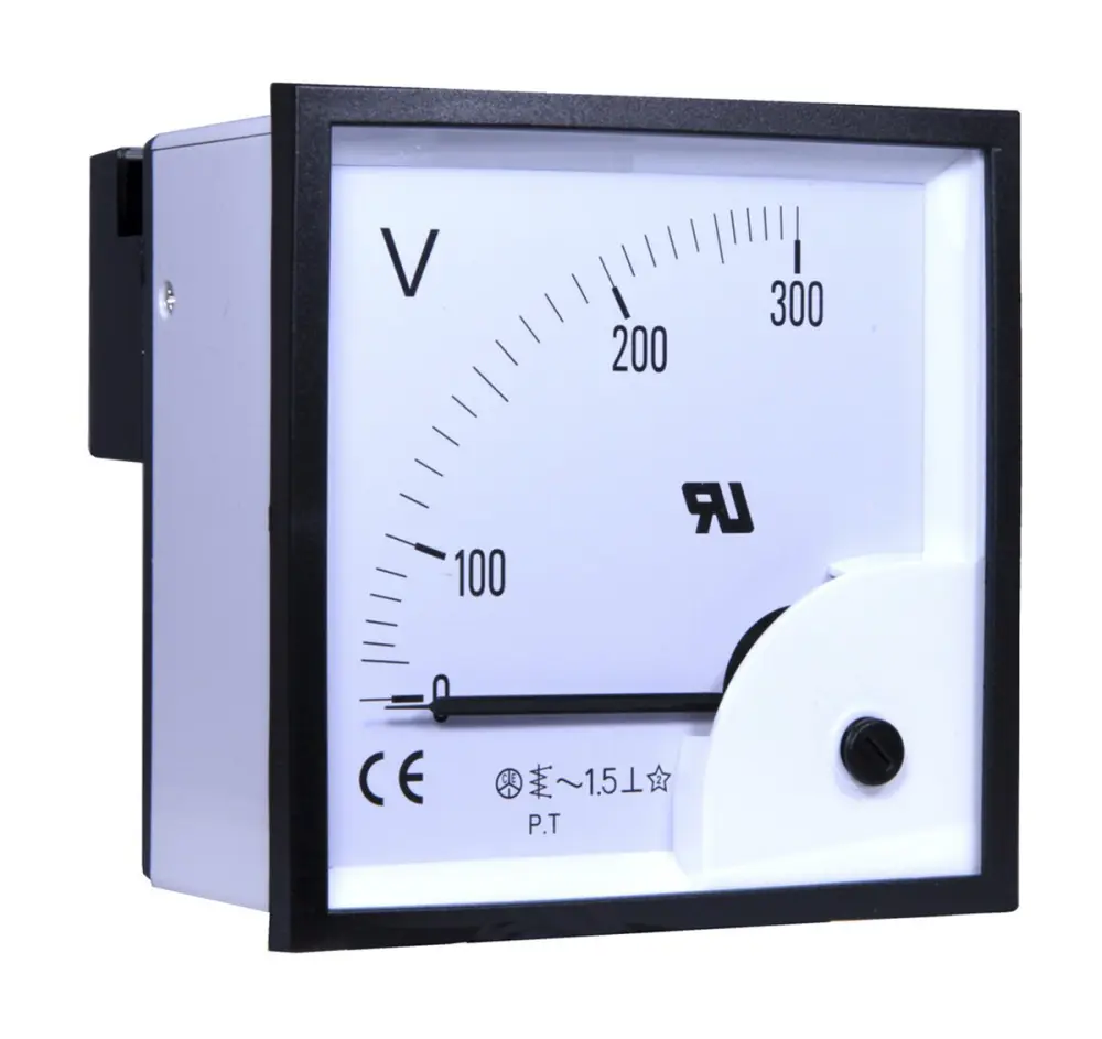 Voltímetro analógico AC , precisión ±1,5%, dim. 92mm x 92mm