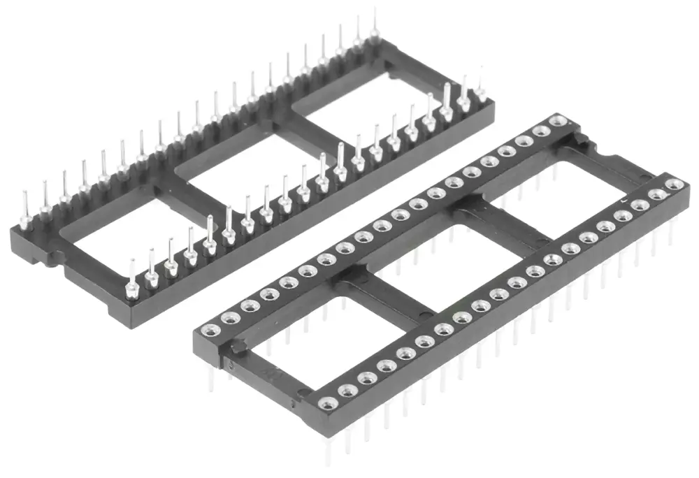 Zócalo DIL Preci-Dip, paso de 2.54mm,, 40 contactos, anch. 15.24mm, 1A, Montaje en orificio pasante | 110-87-640-41-001101