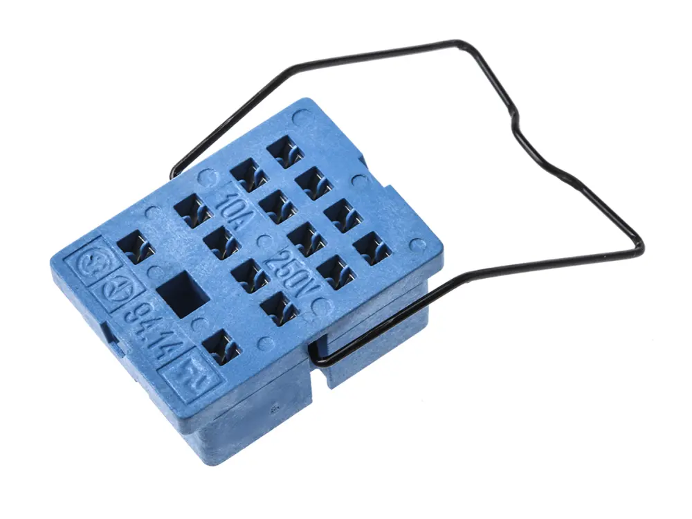 Zócalo de relé Finder 94 para Relé de la serie 55.34, 55.32 de 11 contactos, 10A máx., montaje en PCB | 94.14SMA