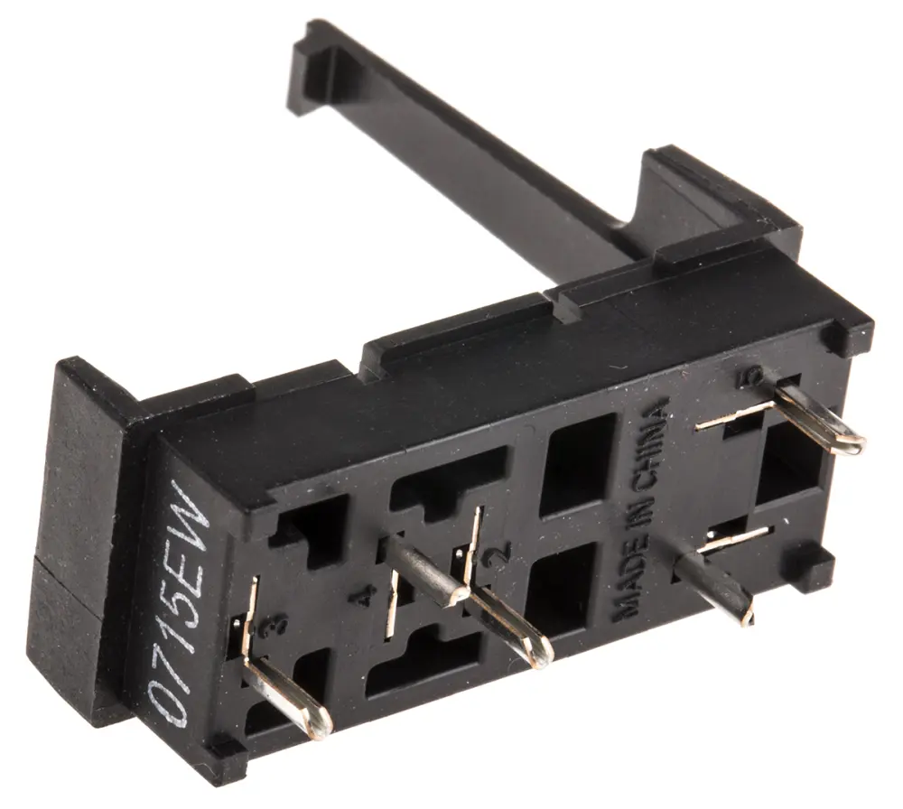 Zócalo de relé Omron P2R para Serie G2R de 1 polo de 5 contactos, 10A máx., montaje en PCB | P2R-05P