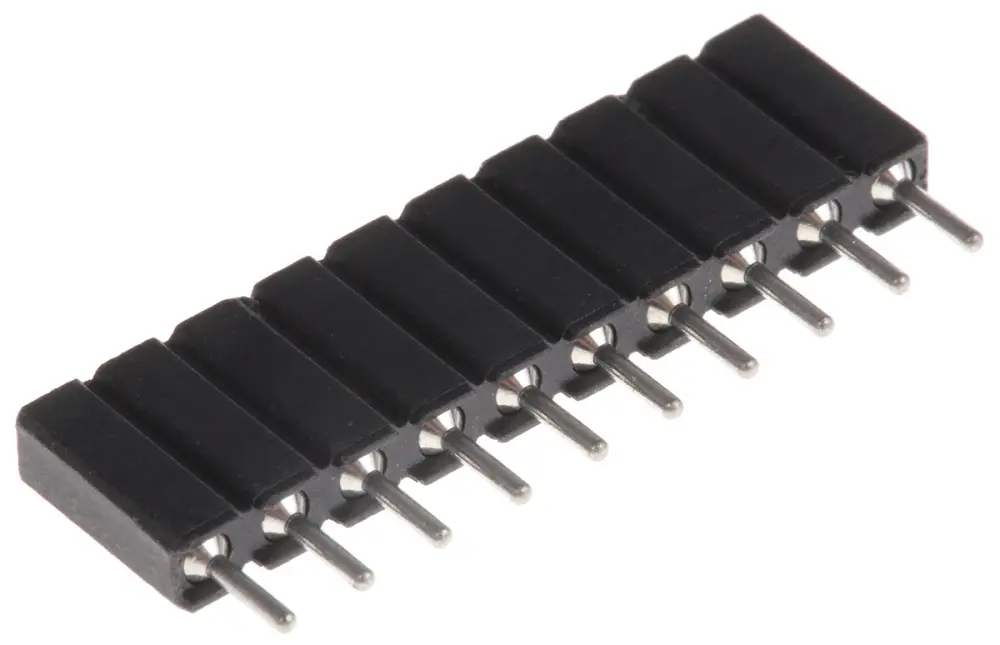 Conector hembra SIL Preci-Dip, paso 2.54mm, 10 vías, Montaje Montaje en orificio pasante, Terminación de Soldador, 3A, |...